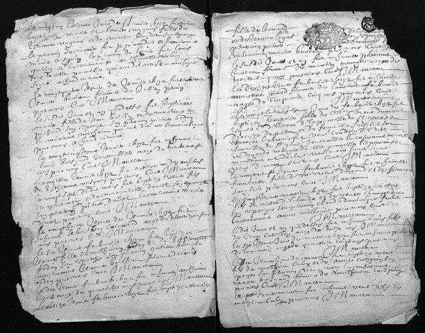 Collection du greffe. Baptêmes, mariages, sépultures, 1692 - Les années 1680-1691 sont lacunaires dans cette collection