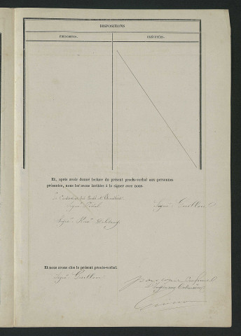 Procès-verbal de récolement (1er août 1872)