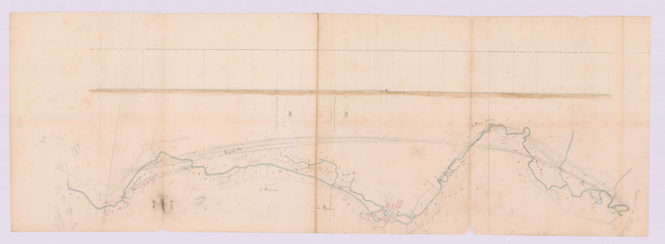 Plan général de la rivière de l'Escotais à Saint-Paterne