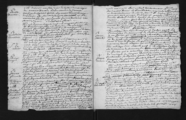 Collection du greffe. Baptêmes, mariages, sépultures, 1769