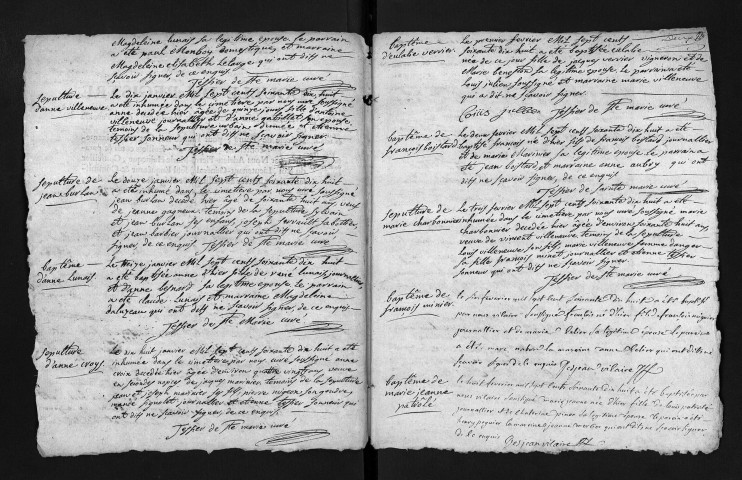 Collection du greffe. Baptêmes, mariages, sépultures, 1778