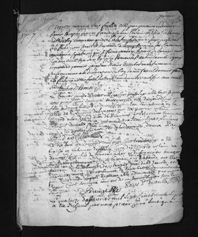 Collection du greffe. Baptêmes, mariages, sépultures, 1737 - Les années 1731-1736 sont lacunaires dans cette collection