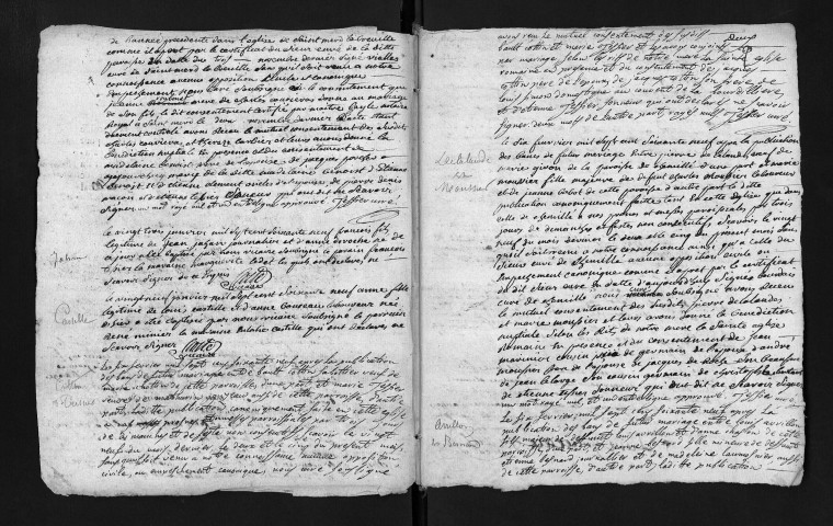 Collection du greffe. Baptêmes, mariages, sépultures, 1769