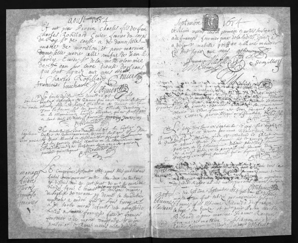 Collection communale. Baptêmes, mariages, sépultures, 1684-1689