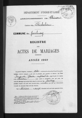Mariages, 1942
