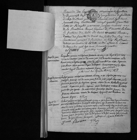 Collection communale. Baptêmes, mariages, sépultures, 1765-1774