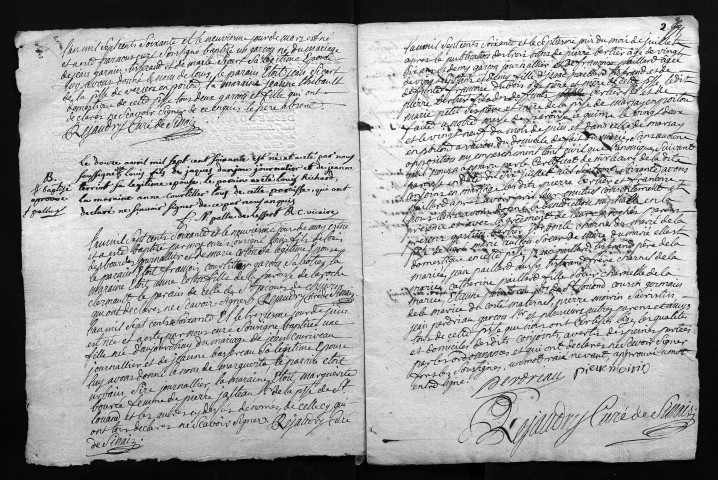 Collection du greffe. Baptêmes, mariages, sépultures, 1760