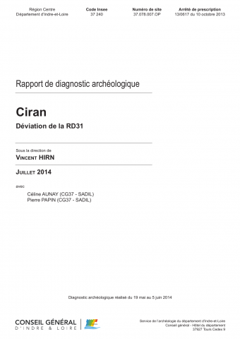 Ciran, "Déviation de la RD31"