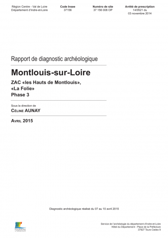 Montlouis-sur-Loire, ZAC "les Hauts de Montlouis", "La Folie" Phase 3