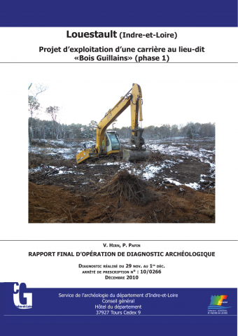 Louestault, projet d'exploitation d'une carrière au lieu-dit "Bois Guillains". Phase 1