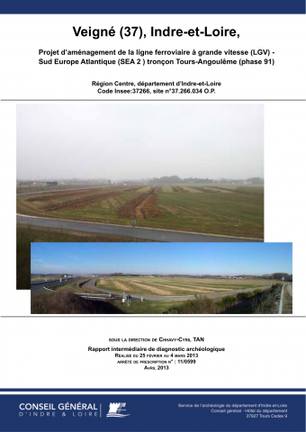 Veigné, "La Choletterie", LGV SEA2, Phase 91