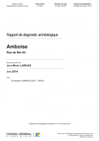 Amboise, "Rue de Bel-Air"