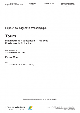 Tours, « Vaucanson » rue de la Presle, rue du Colombier