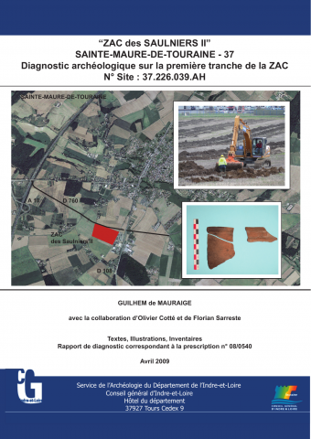Sainte-Maure-de-Touraine, première tranche d'aménagement de la ZAC des Saulniers II.